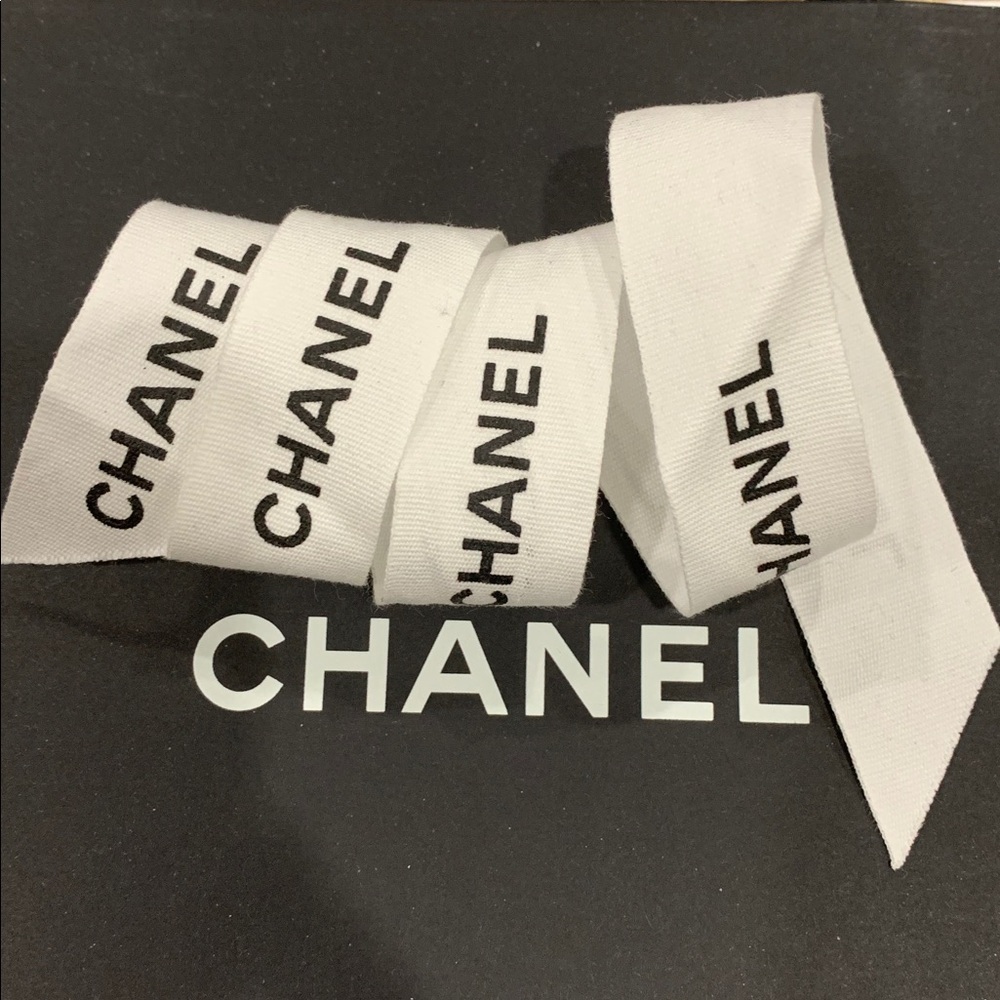 Chanel white ribbon